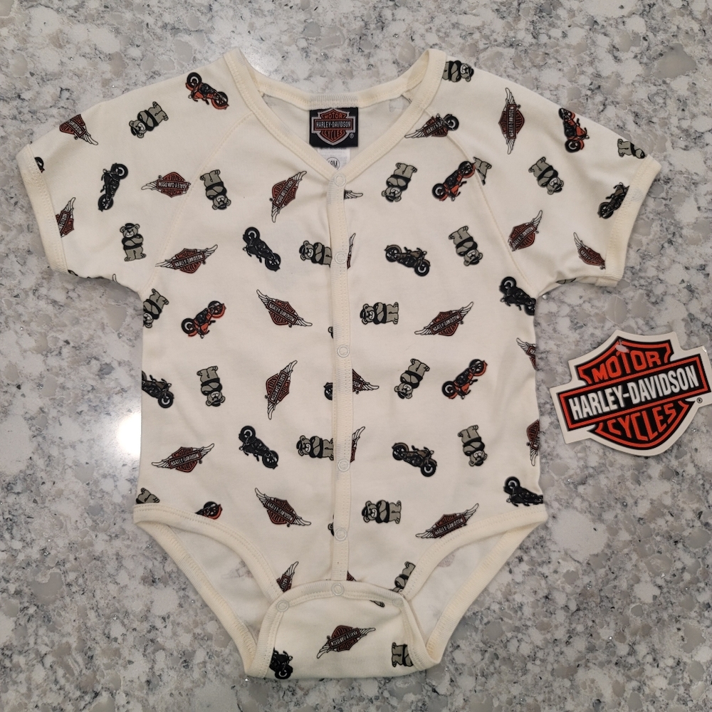 NWT Harley-Davidson Kid's Cream Onsie